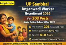 UP Sambhal Anganwadi Worker Recruitment 2026
