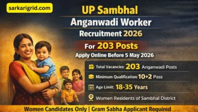 UP Sambhal Anganwadi Worker Recruitment 2026