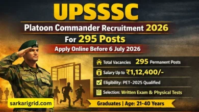 UPSSSC Platoon Commander Recruitment 2026
