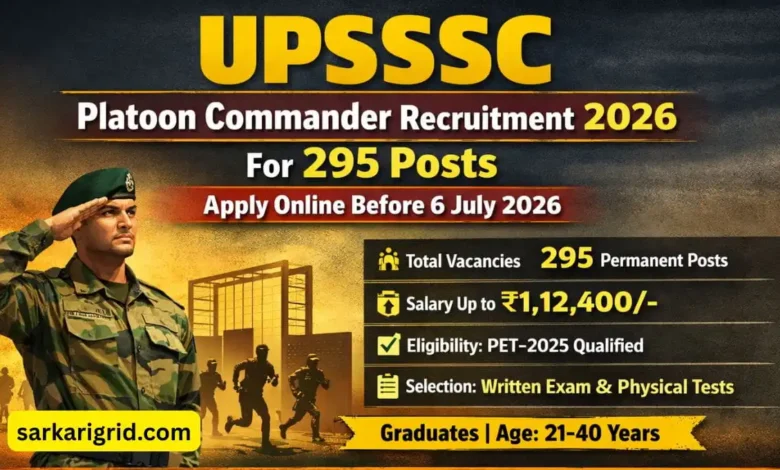 UPSSSC Platoon Commander Recruitment 2026
