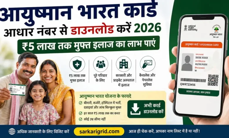 Ayushman Bharat Card Download By Aadhaar Number 2026