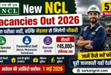 New NCL Vacancies Out 2026